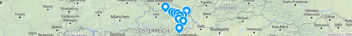 Kartenansicht für Apotheken-Notdienste in Niederösterreich